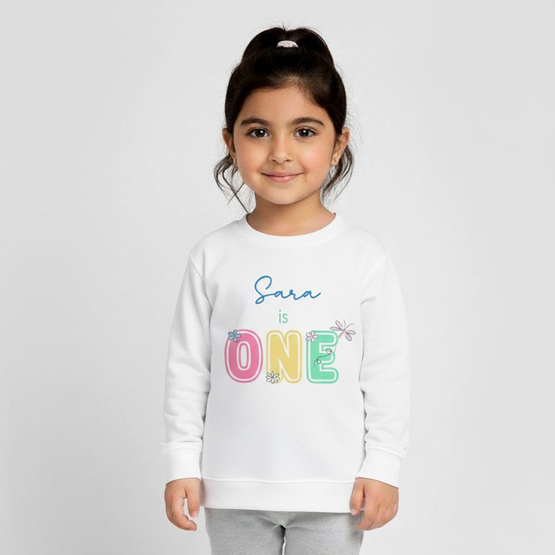 Personalised Pastel Daisy Girls First Birthday Romper