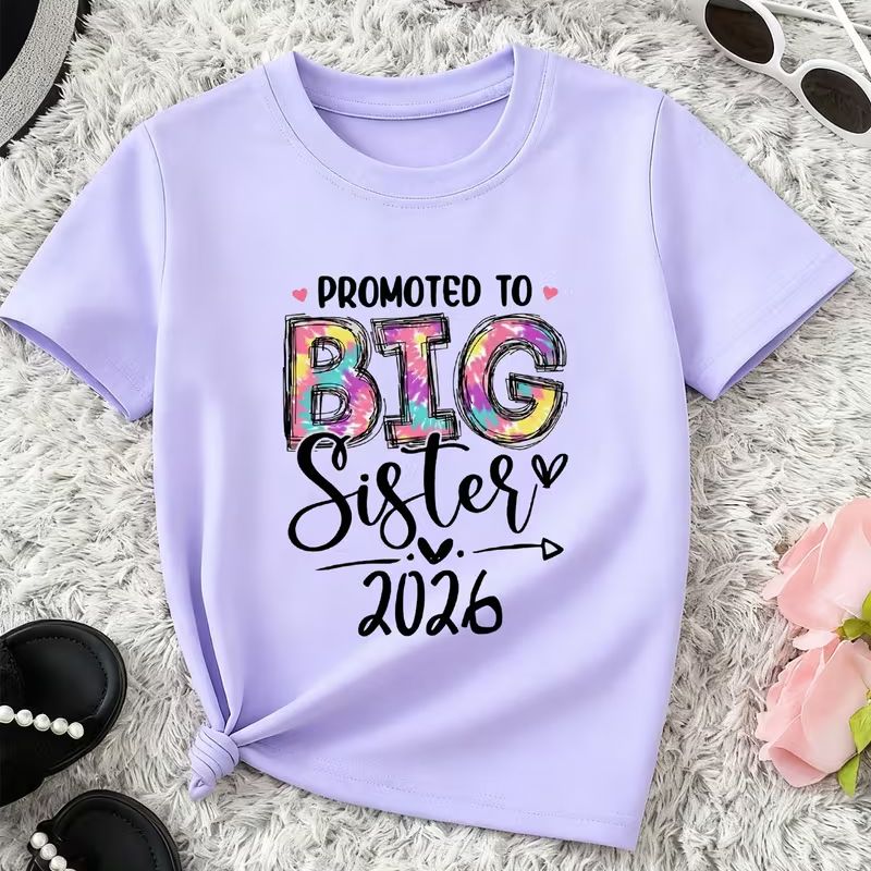 Promoted to Big Sister 2026 T-Shirt