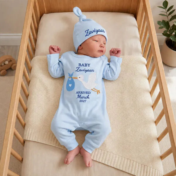 Custom Name Baby Boy Arrival Newborn Set