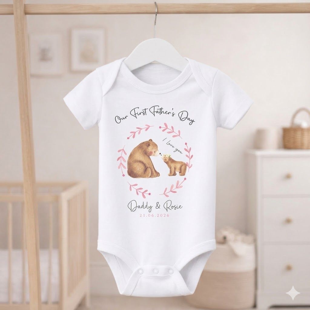 First Father’s Day Personalized Sleepsuit (Bear & Cub Edition)