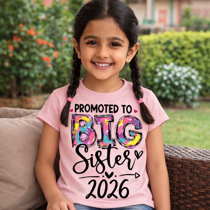 Promoted to Big Sister 2026 T-Shirt