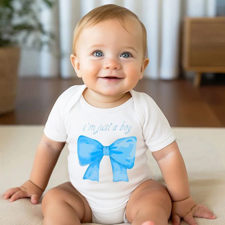 Baby Gender Annoucment Onesie for Boys & Girls