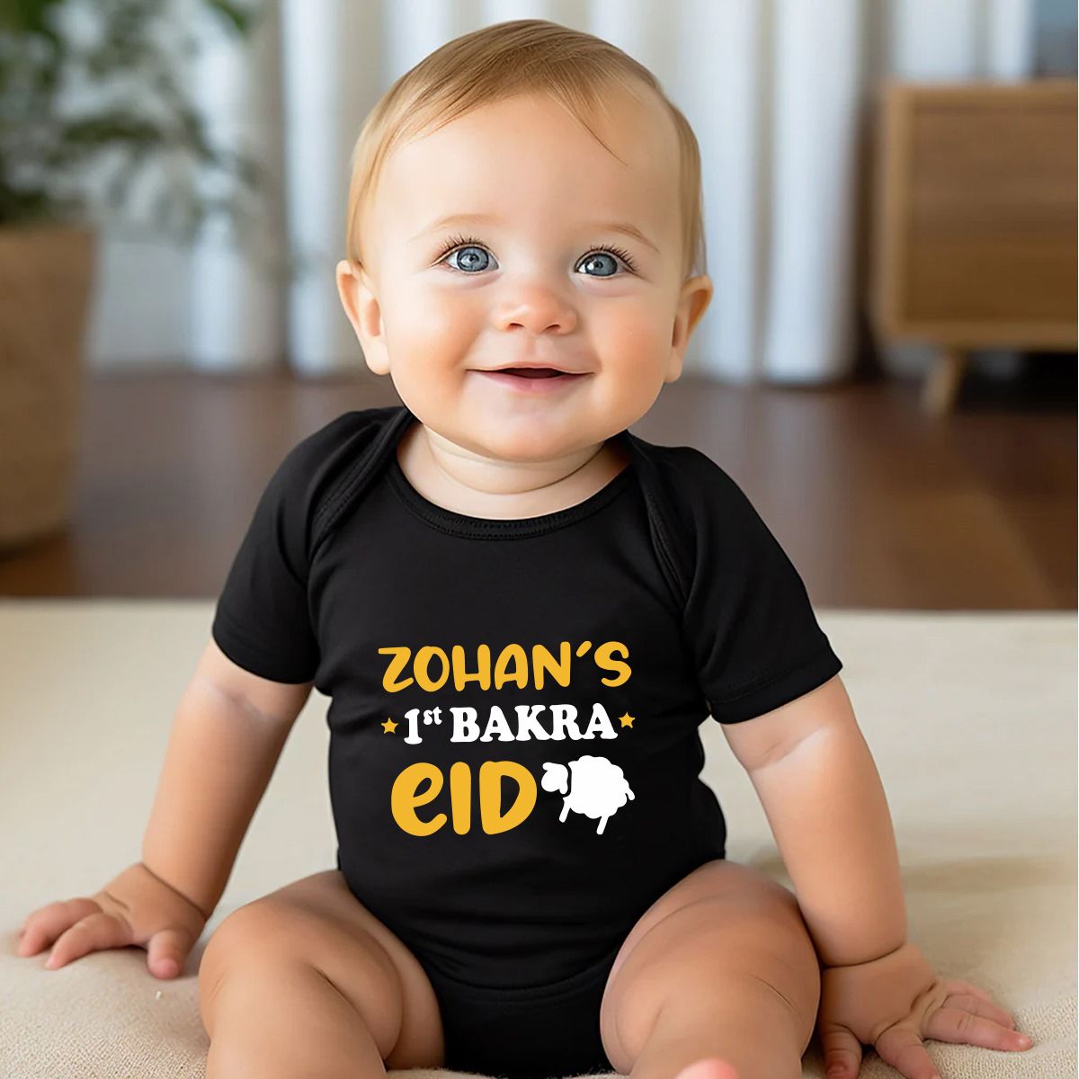 1st Bakra Eid Romper With Customize Name