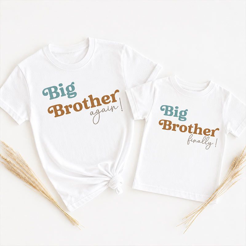 Big Brother Again & Big Brother Finally Matching T-Shirt Set