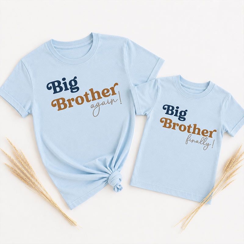 Big Brother Again & Big Brother Finally Matching T-Shirt Set