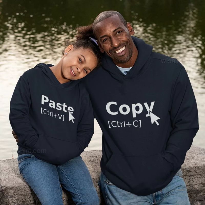 Copy Past Printed Matching Hoodie
