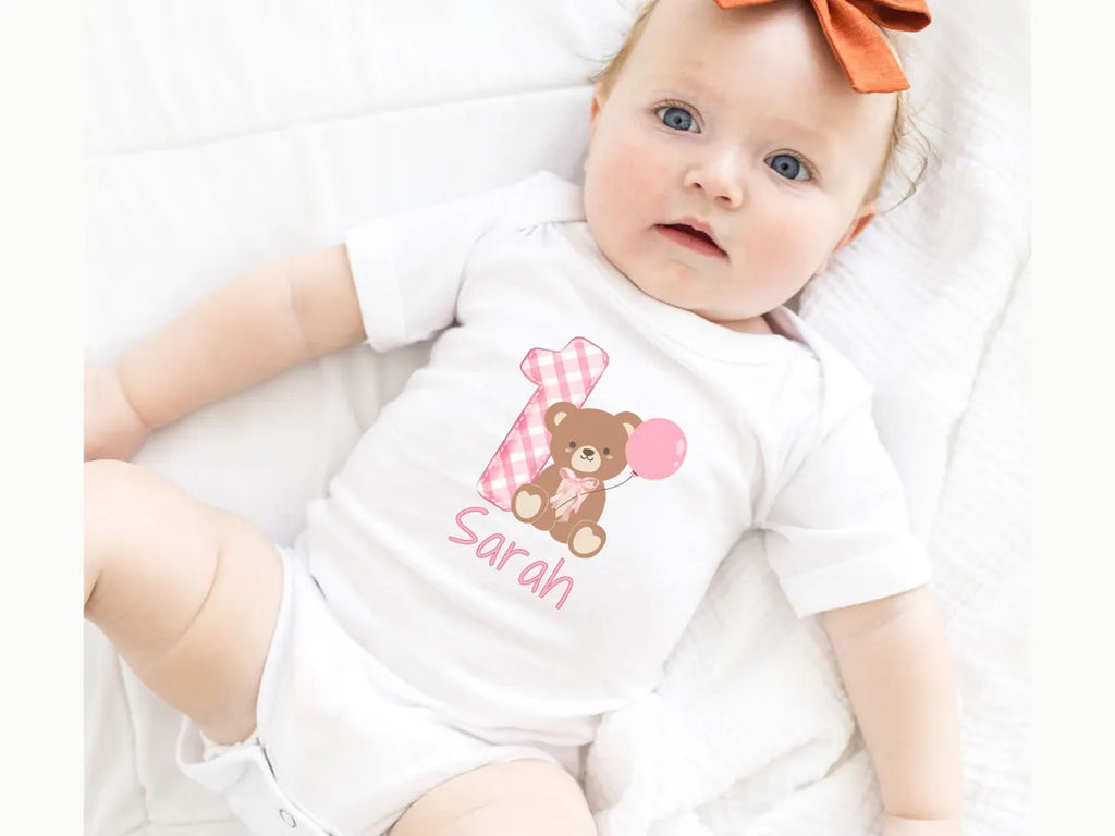 Custom Beary First Birthday Family Matching Shirts & Onesie