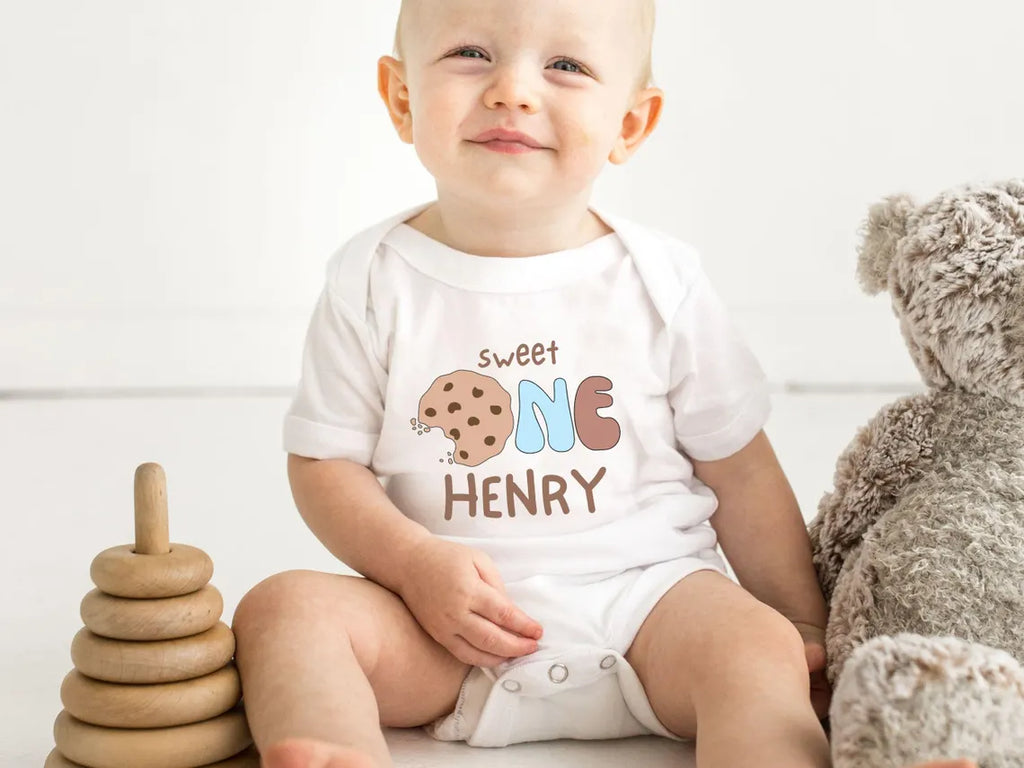 Custom Cookies and Milk Sweet One 1st Birthday Mama Dad Party Shirts & Romper