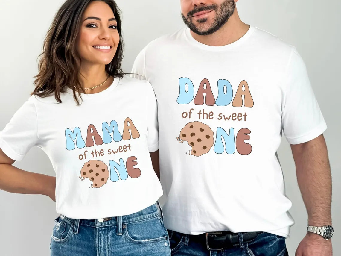 Custom Cookies and Milk Sweet One 1st Birthday Mama Dad Party Shirts & Romper