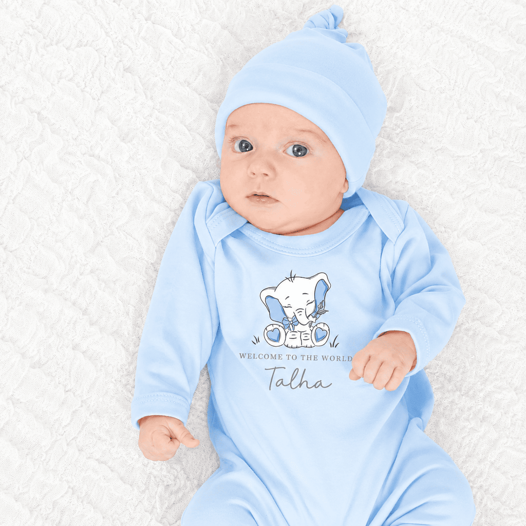 Custom Name Elephant Full Body Romper