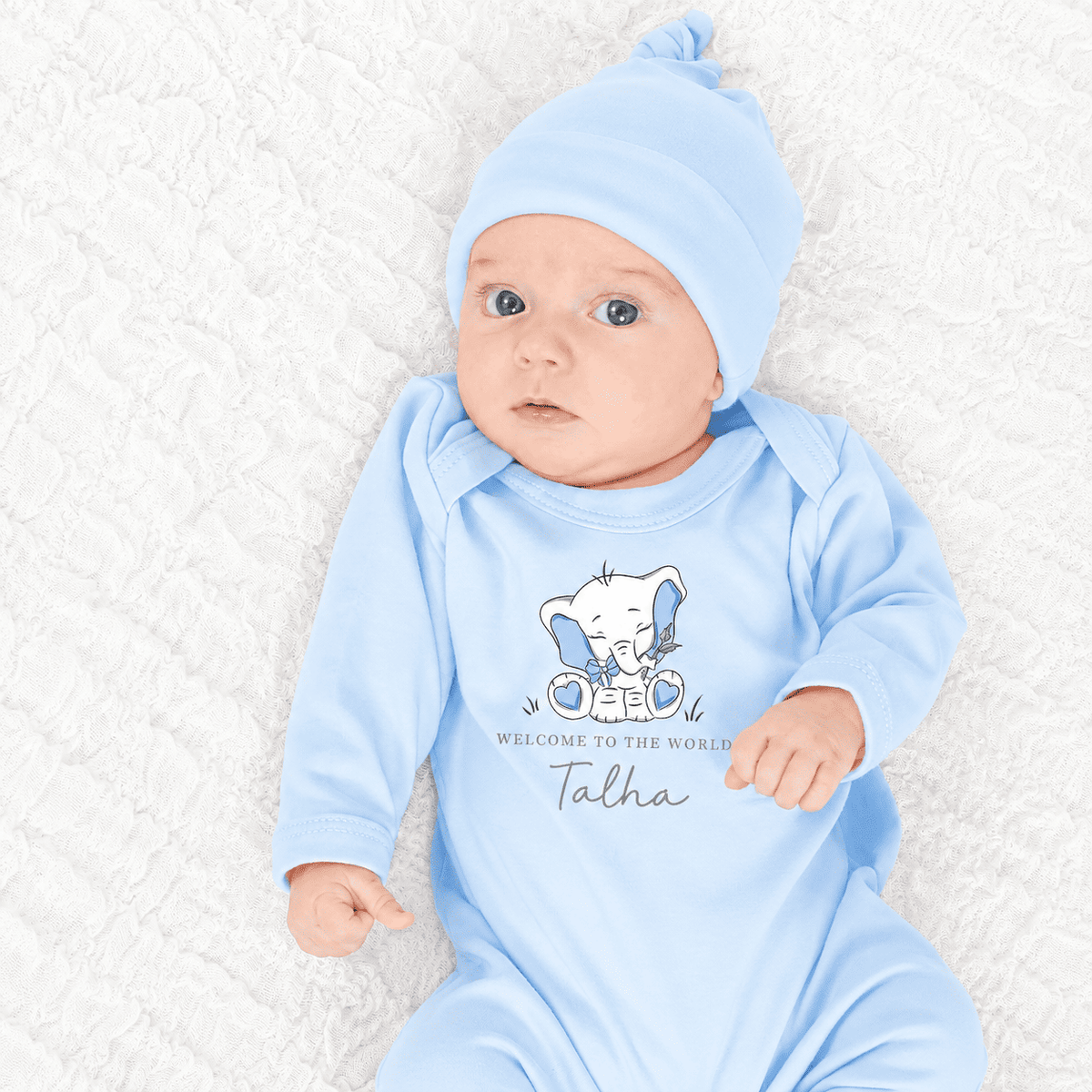 Custom Name Elephant Full Body Romper