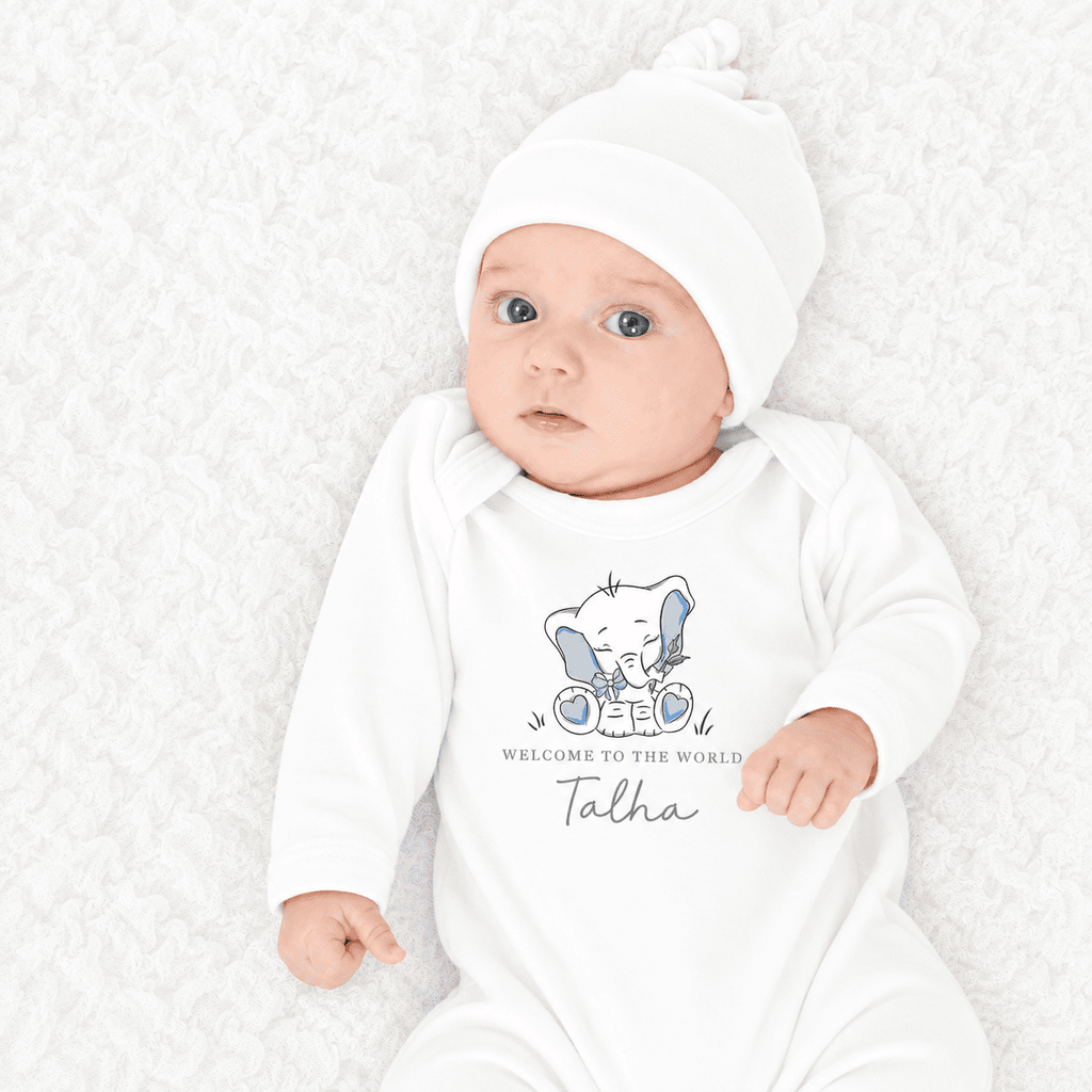 Custom Name Elephant Full Body Romper
