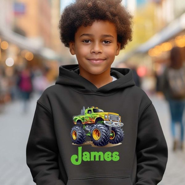 Custom Name Monster Truck Hoodies