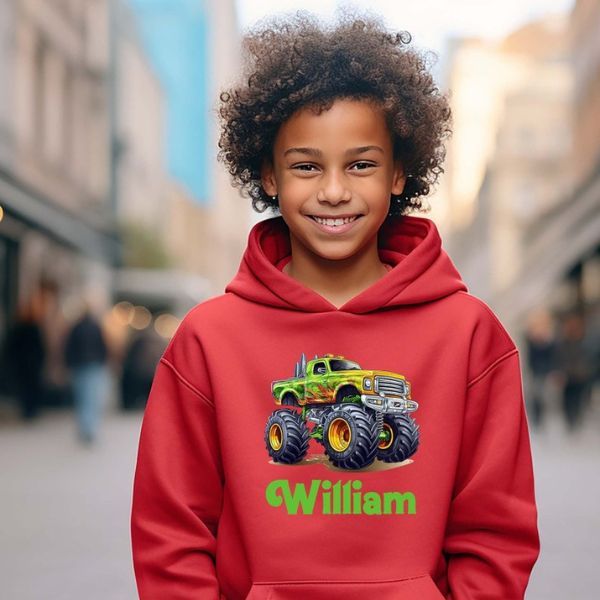 Custom Name Monster Truck Hoodies