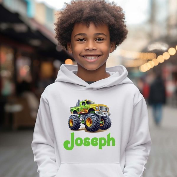 Custom Name Monster Truck Hoodies