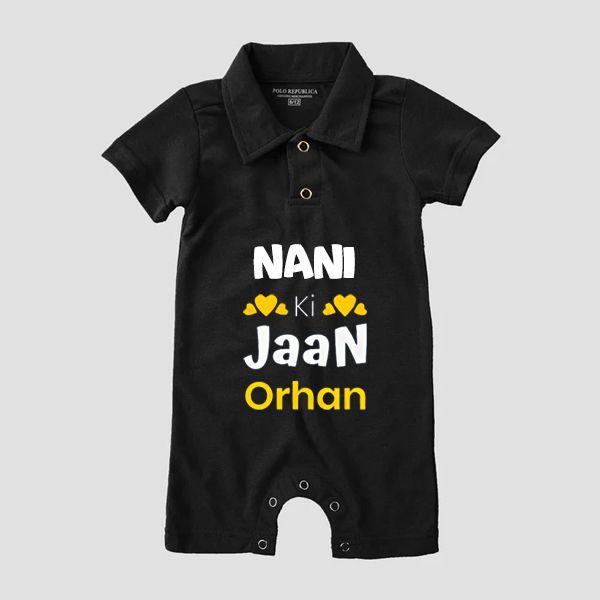 Custom Name Nani ki Jaan Polo Romper For Boy & Girl