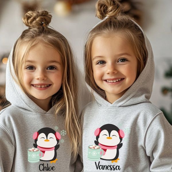 Custom Cute Penguin For Baby Boy & Girl Hoodie