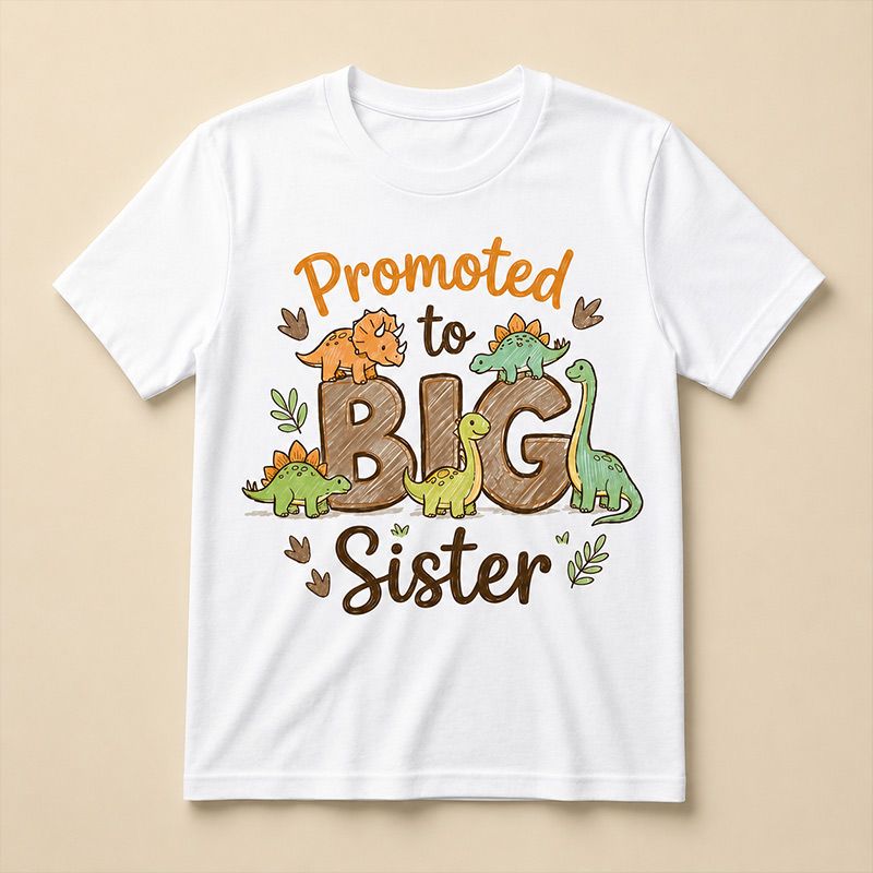 Dinasaur Theme Promoted to Big Brother or Sister T-Shirt