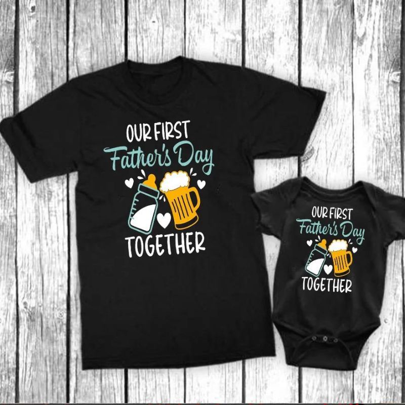 Our First Fathers Day Daddy Matching Clothes Boys & Girls