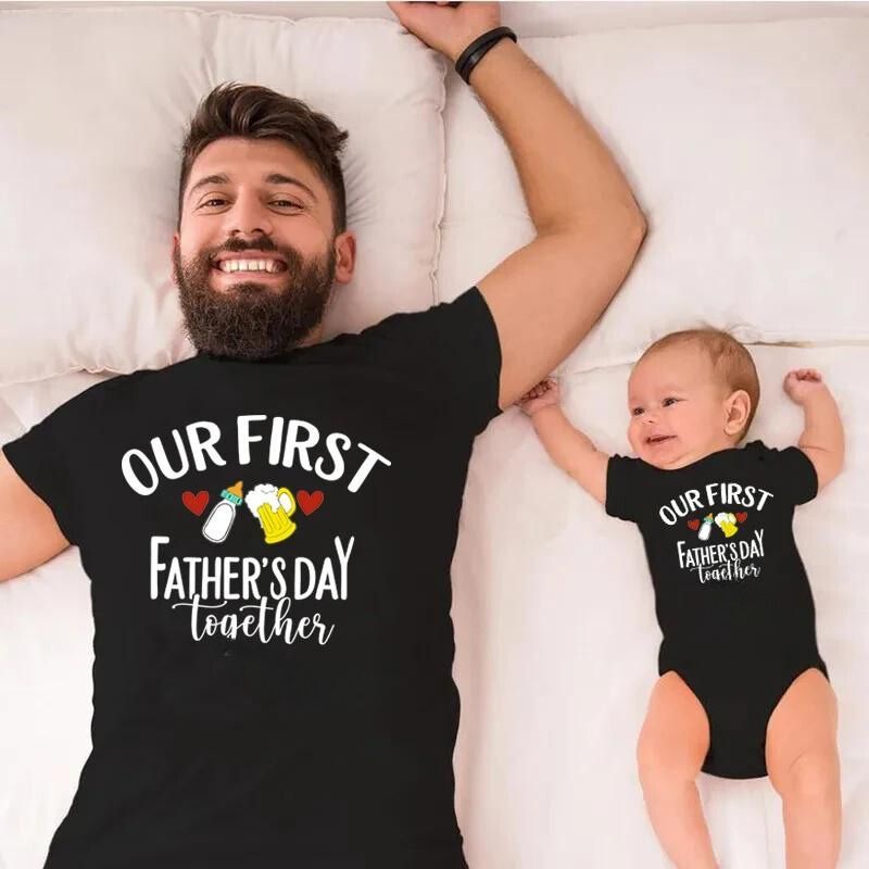 Fathers Day Matching T-Shirt & Romper Onesie