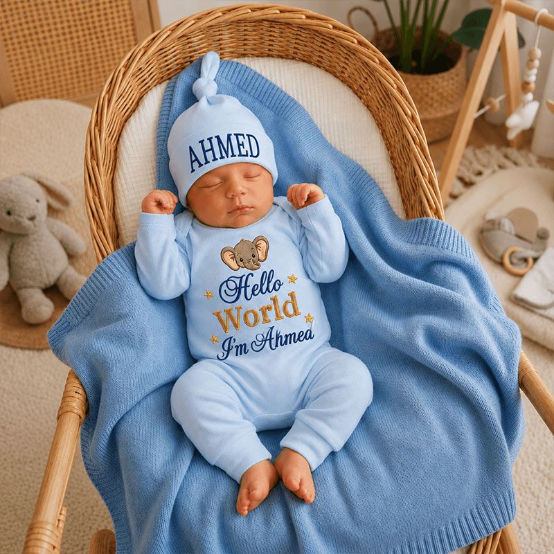 Elephant Theme New Born Full Body Romper
