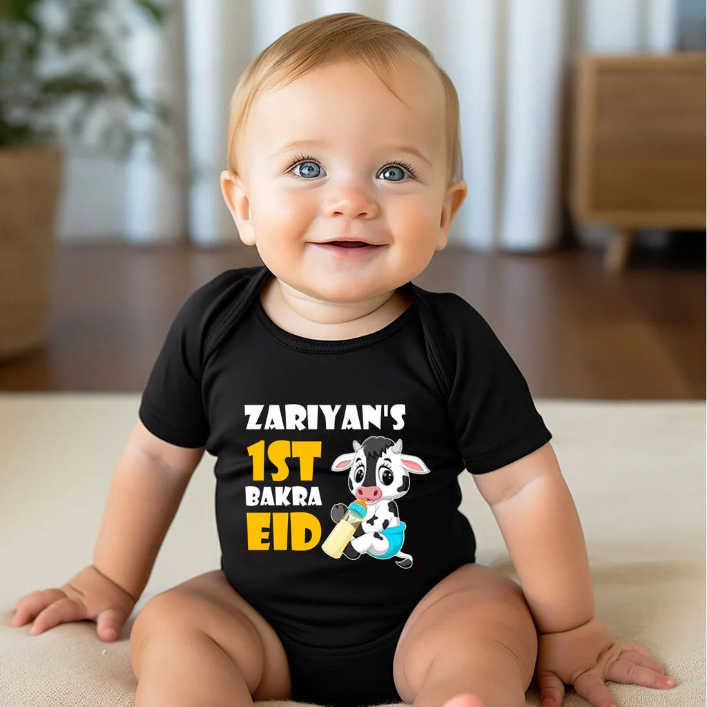 First Eid Dress Cute Cow Baby Romper