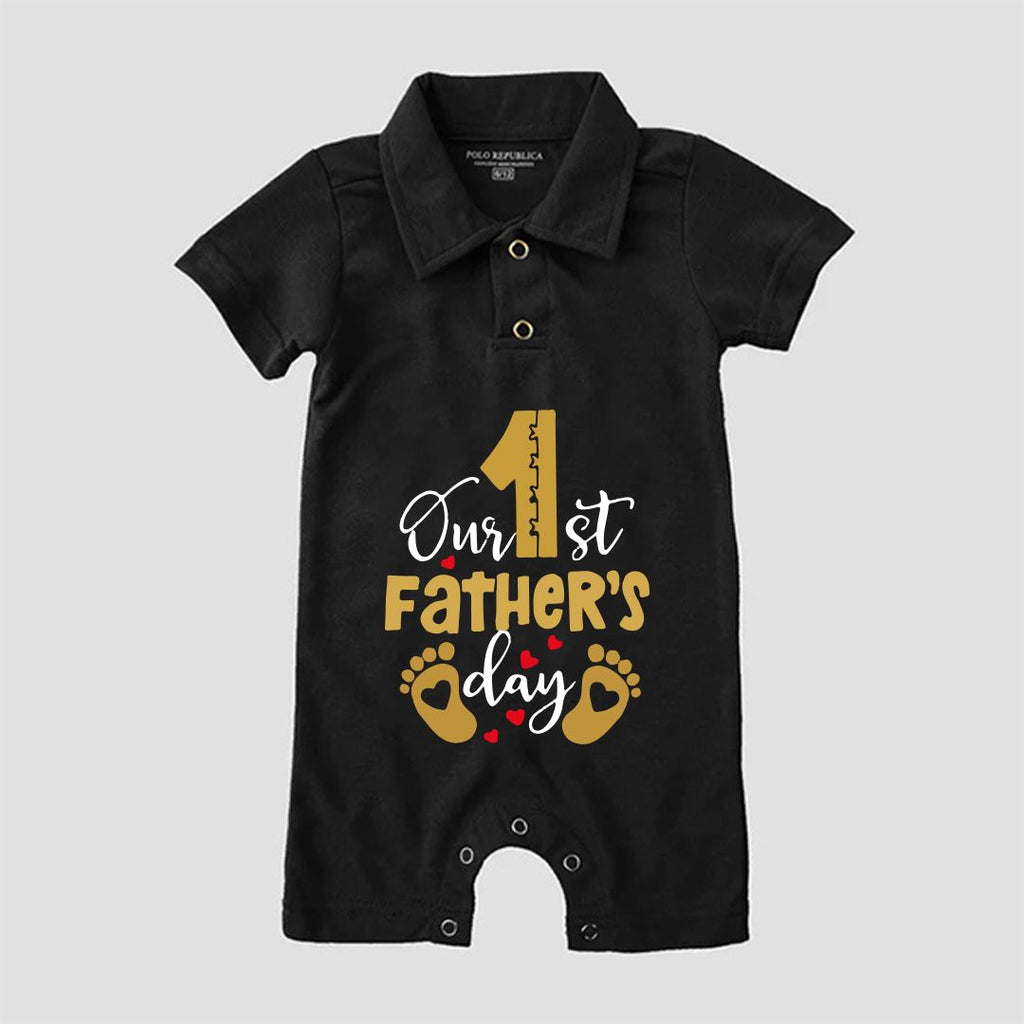 First Father Day Polo Romper