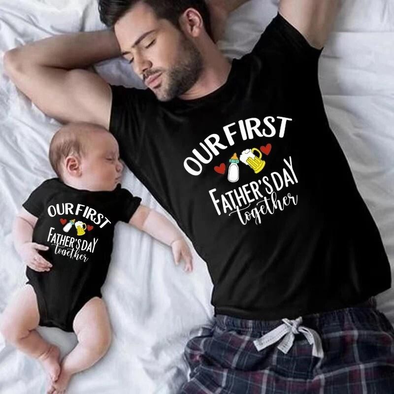 Fathers Day Matching T-Shirt & Romper Onesie