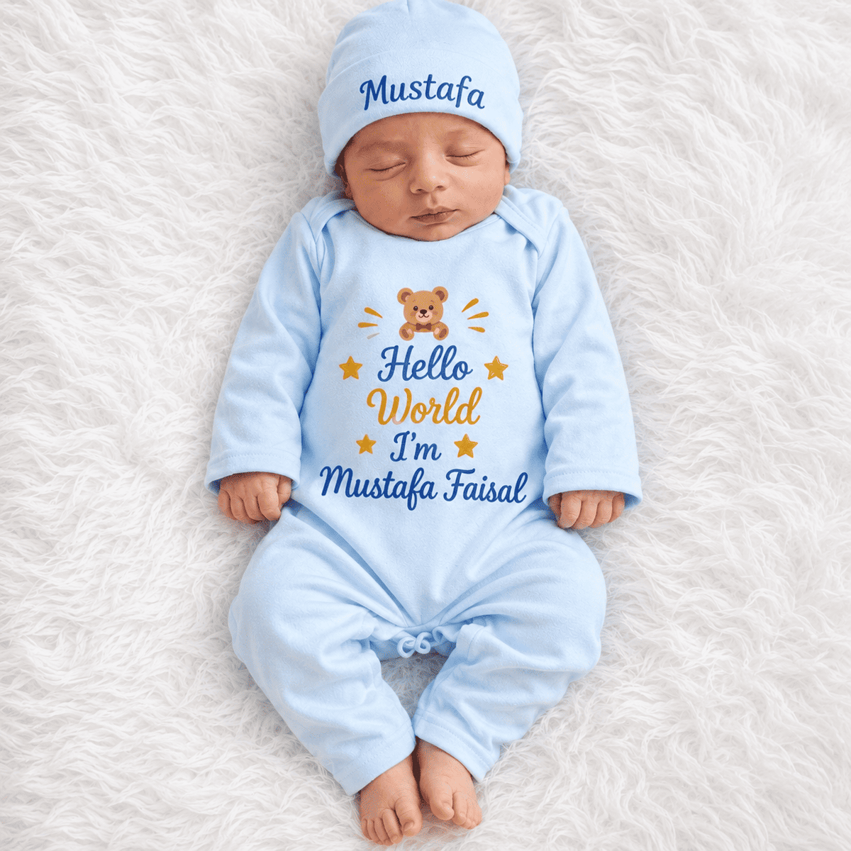Hello World New Born Full Body Romper