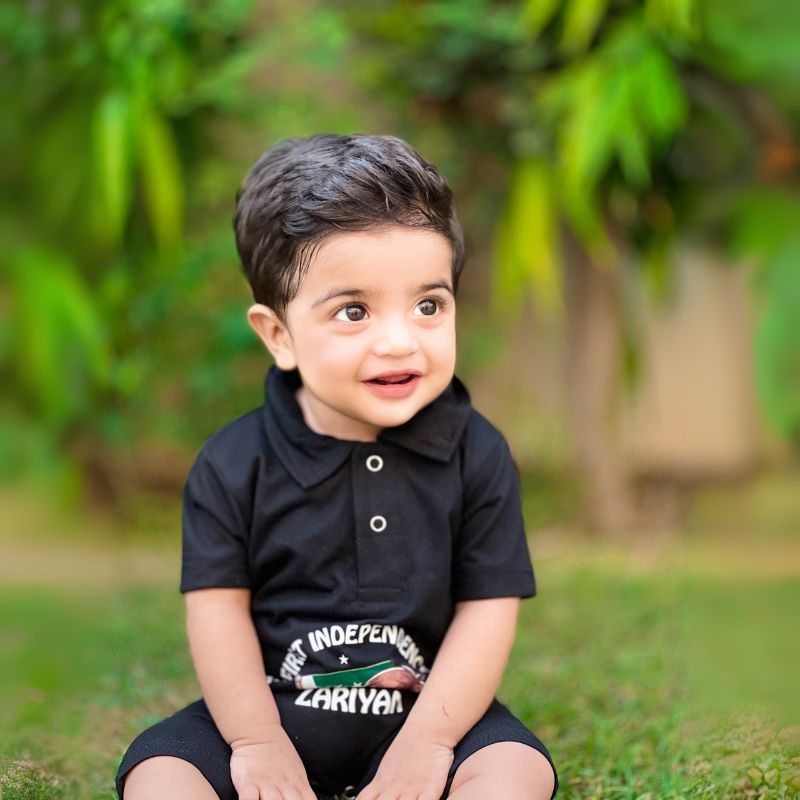 My First independence Day Polo Romper