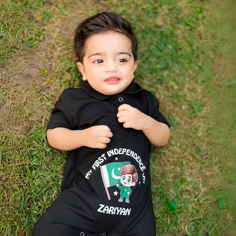 My First independence Day Polo Romper