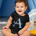 Initial & Name Baby Onesie with Cap