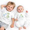 Little Brother & Big Brother Dinosaur T-Shirt Romper Set