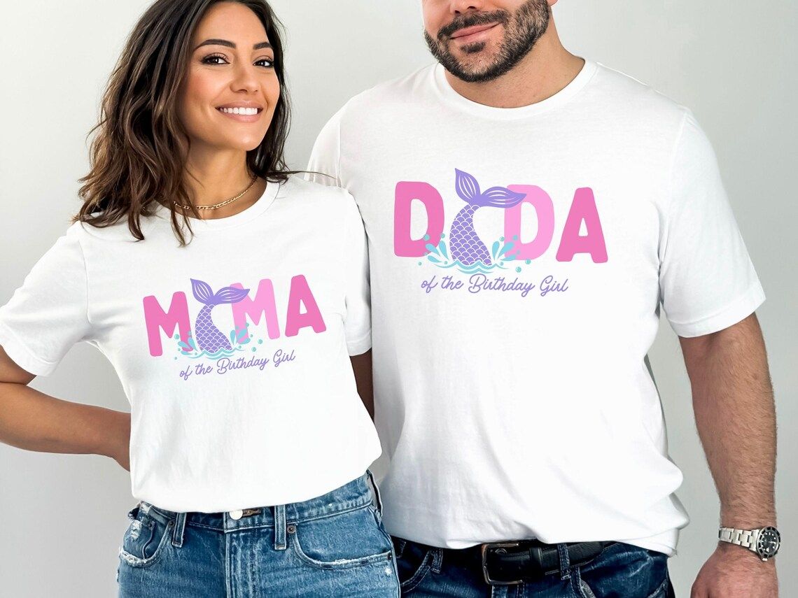 Mermaid Birthday Matching Family Birthday Shirts & Romper