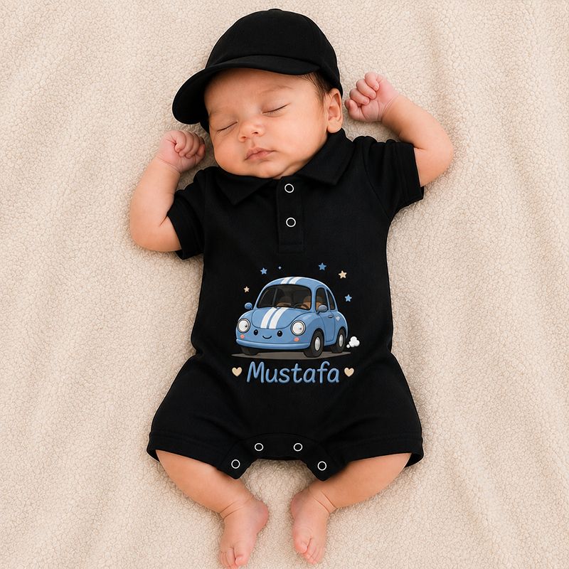 Mini Driver Custom Polo Romper