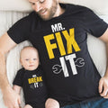 Mr Fix It and Mr Break It Matching Dad and Son Romper