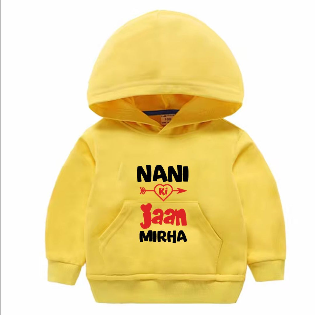 Custom Name Nani ki Jan Pullover Hoodie