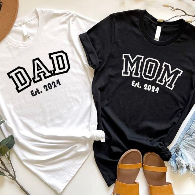 New Mom and Dad Est Shirt