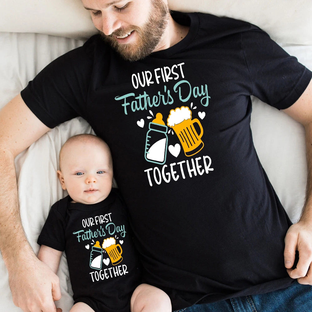 Our First Fathers Day Daddy Matching Clothes Boys & Girls