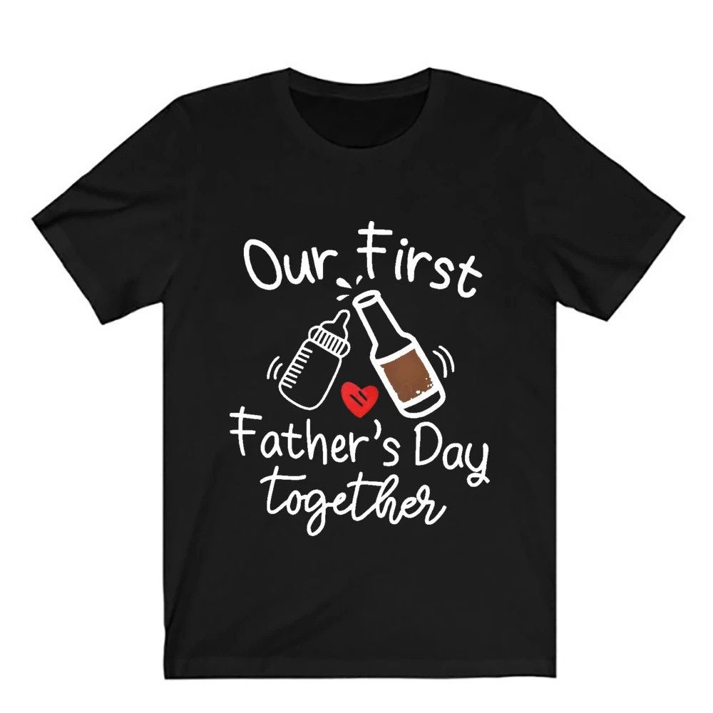 Our First Fathers Day Together Dad T-Shirt & Baby Romper
