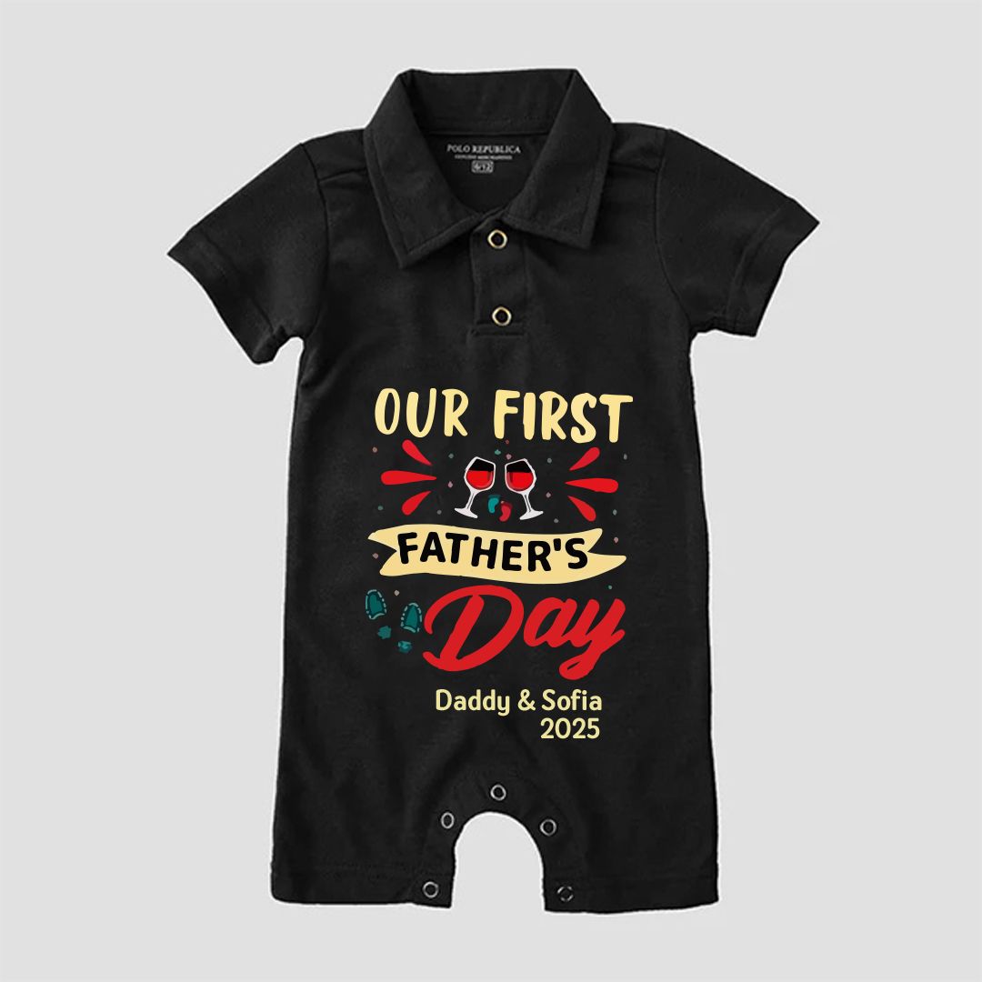 Our First Father’s Day Baby Polo Romper