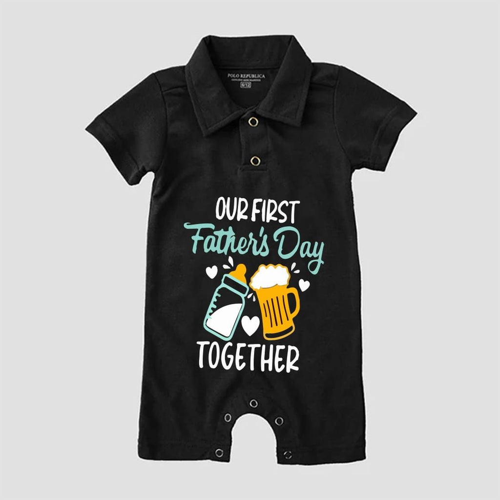 Our First Fathers Day Polo Romper