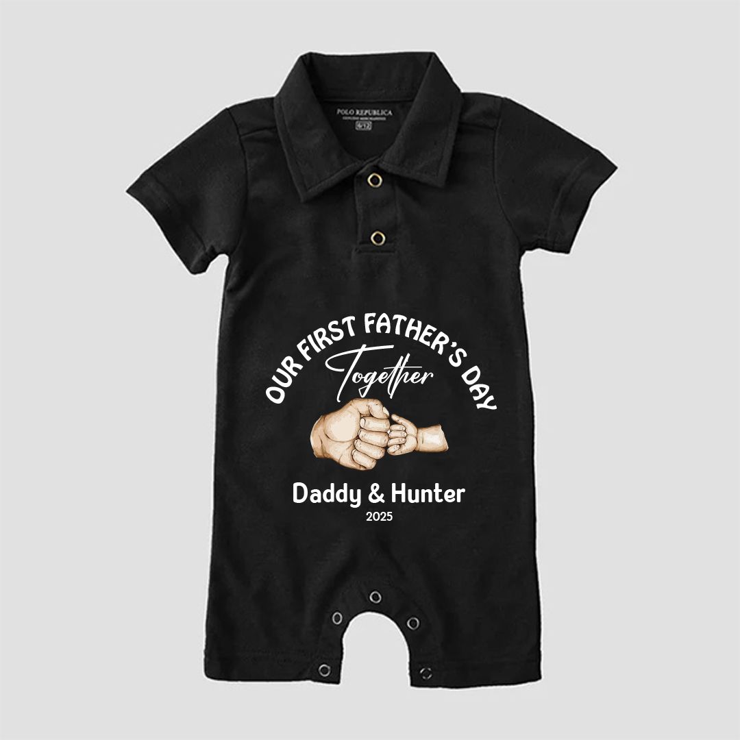 Daddy+Me Fathers Day Polo Romper