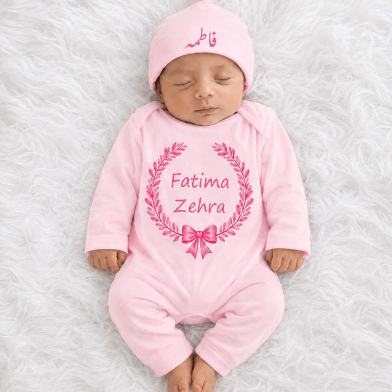 Personalized Baby Girl Name Announcement Romper