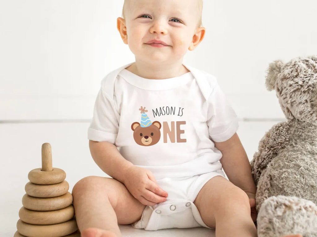 Personalized Beary First Birthday Family Matching Shirts & Romper