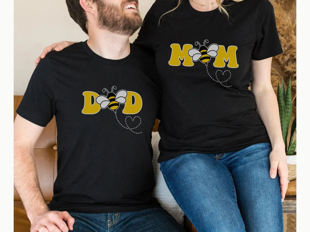 Customised  Bee 1st Birthday Matching Family Shirts & Romper