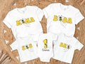Customised  Bee 1st Birthday Matching Family Shirts & Romper
