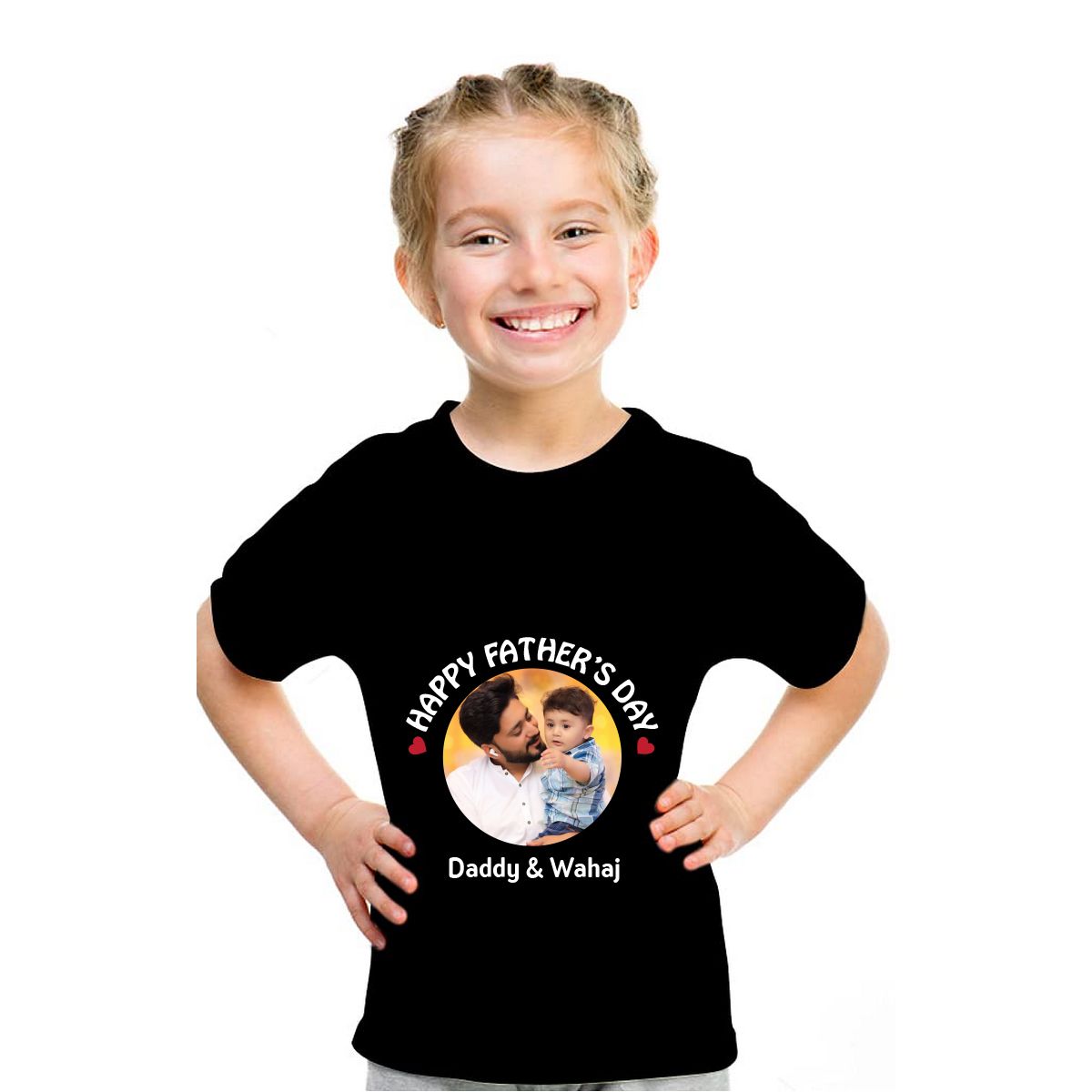 Personalized Father’s Day T-Shirt for Kids with Photo & Name