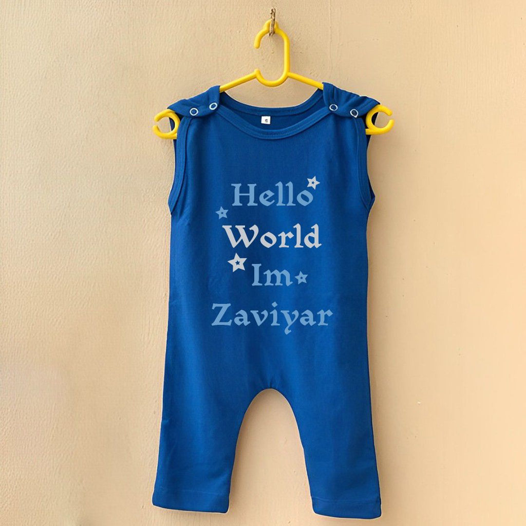 Personalized Name Hello World Baby Outfit