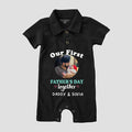 Personalized Photo First Father Day Polo Romper
